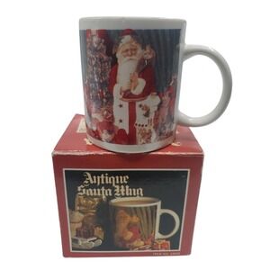 Vintage World Bazaars Antique Santa Mug Item 22825 Christmas Coffee Cup NIB 10oz